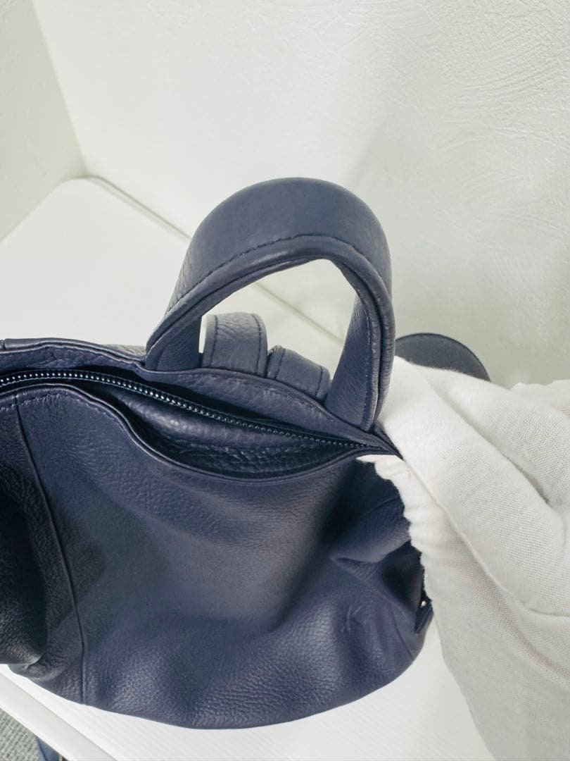 【極美品✨希少】Kitamura2 本革リュック ネイビー 大容量