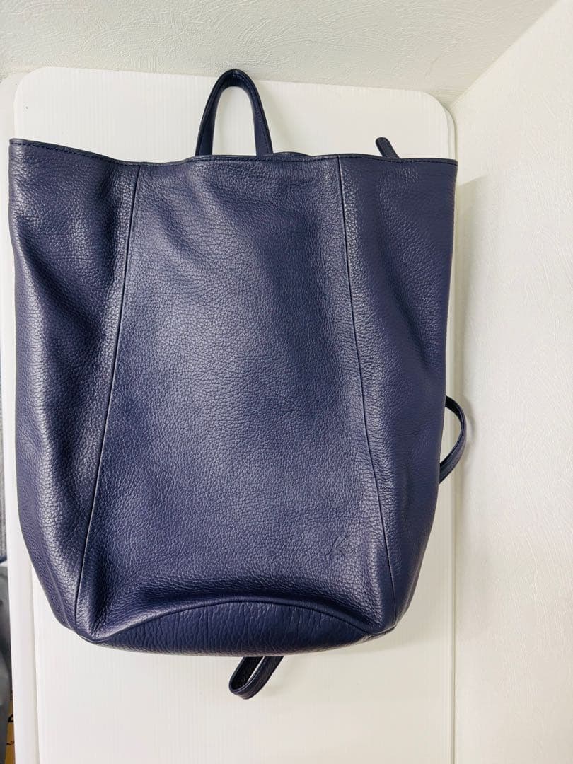 【極美品✨希少】Kitamura2 本革リュック ネイビー 大容量