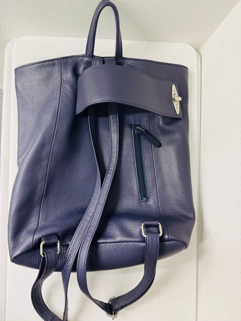 【極美品✨希少】Kitamura2 本革リュック ネイビー 大容量