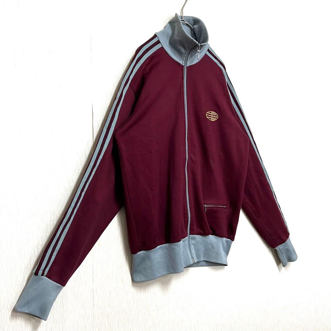 【超希少‼️】adidas ワールドマーク復刻ジャージ O マルーン 地球儀 古着