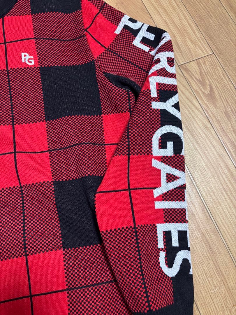 ★超美品超お洒落PEARLY GATES チェック柄セーター サイズ5