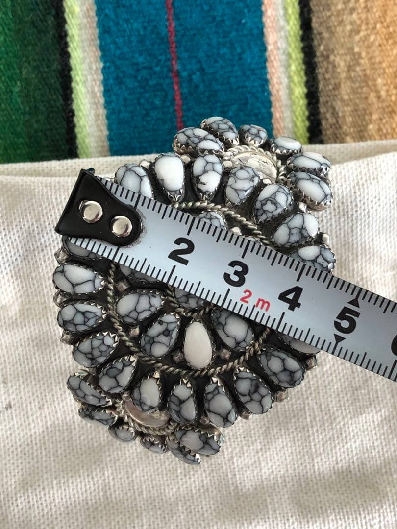 Harpo クラスター ホワイトバッファロー バングル ナバホ ロンハーマン