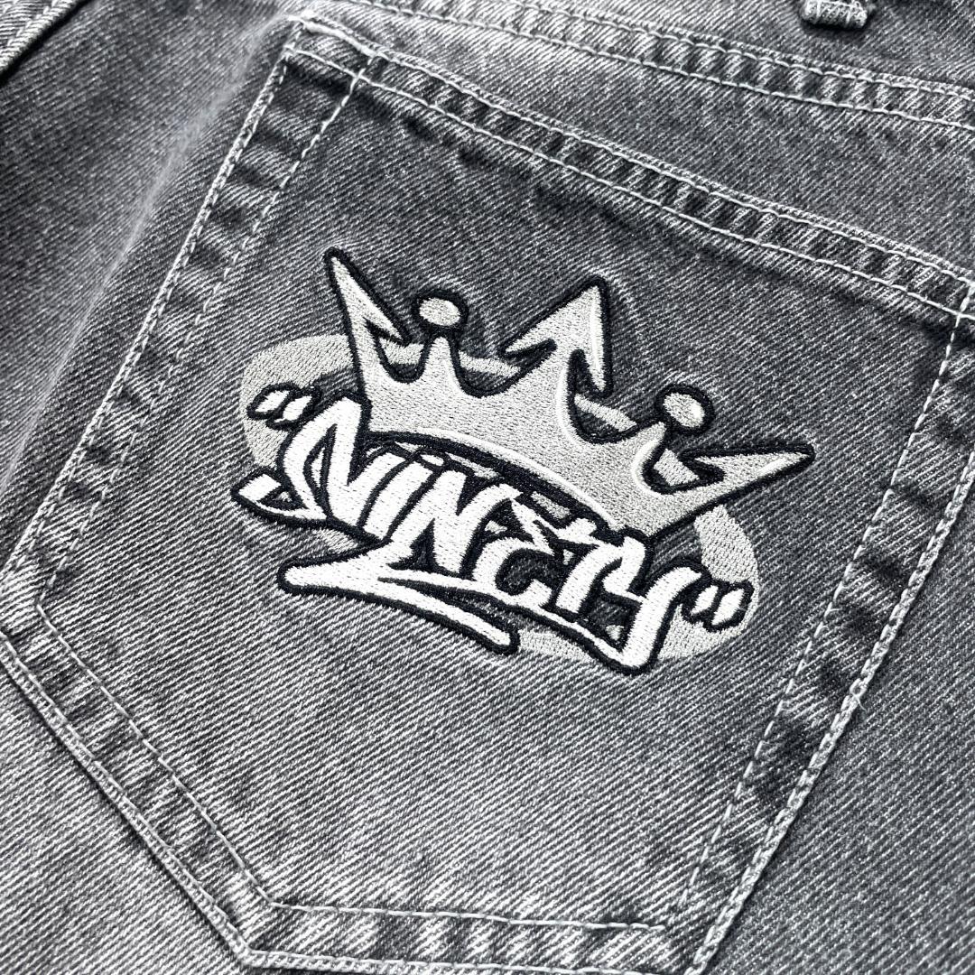 ✨良品✨ 9090デニム Vintage Like Denim 刺繍 キングロゴ