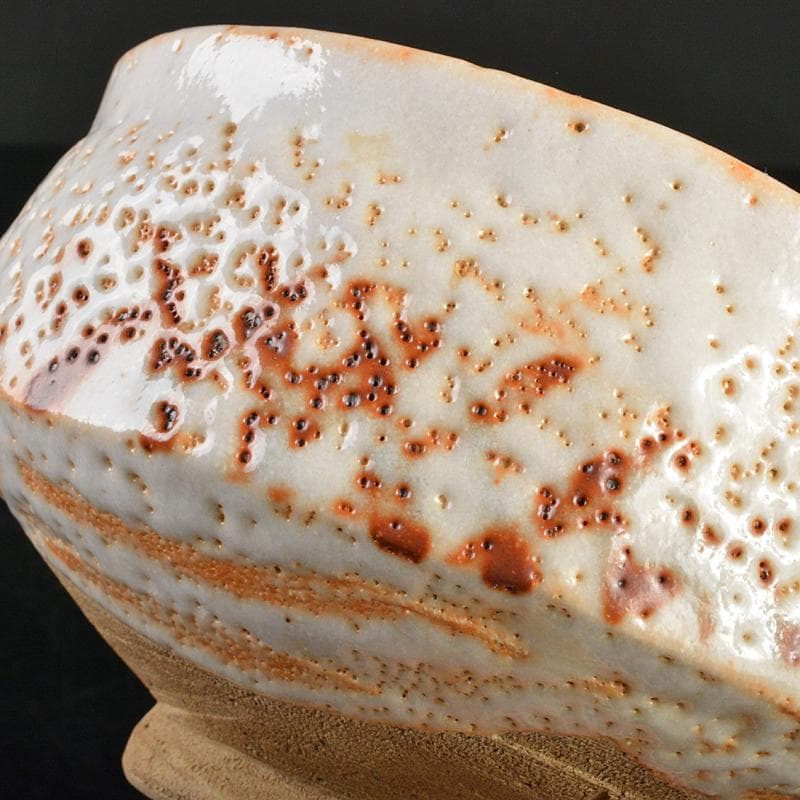 加藤唐九郎　一無斎（一ム斎）作　古志戸窯　志野茶碗　清水公照極め箱　FR7282