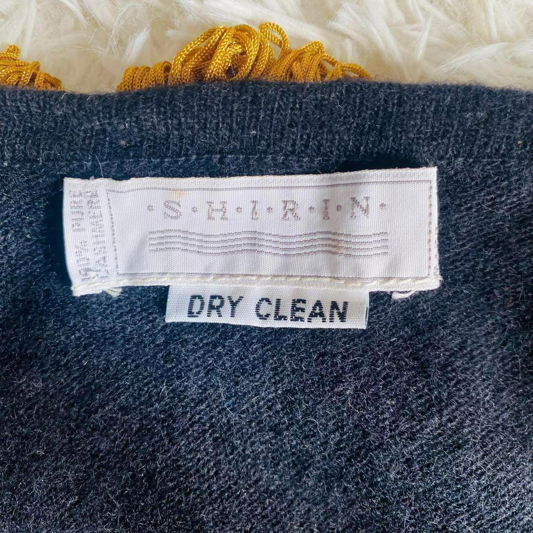 美品 シリンギルド カシミヤ100% ビジュー 刺繍 大判ポンチョ 大きいサイズ