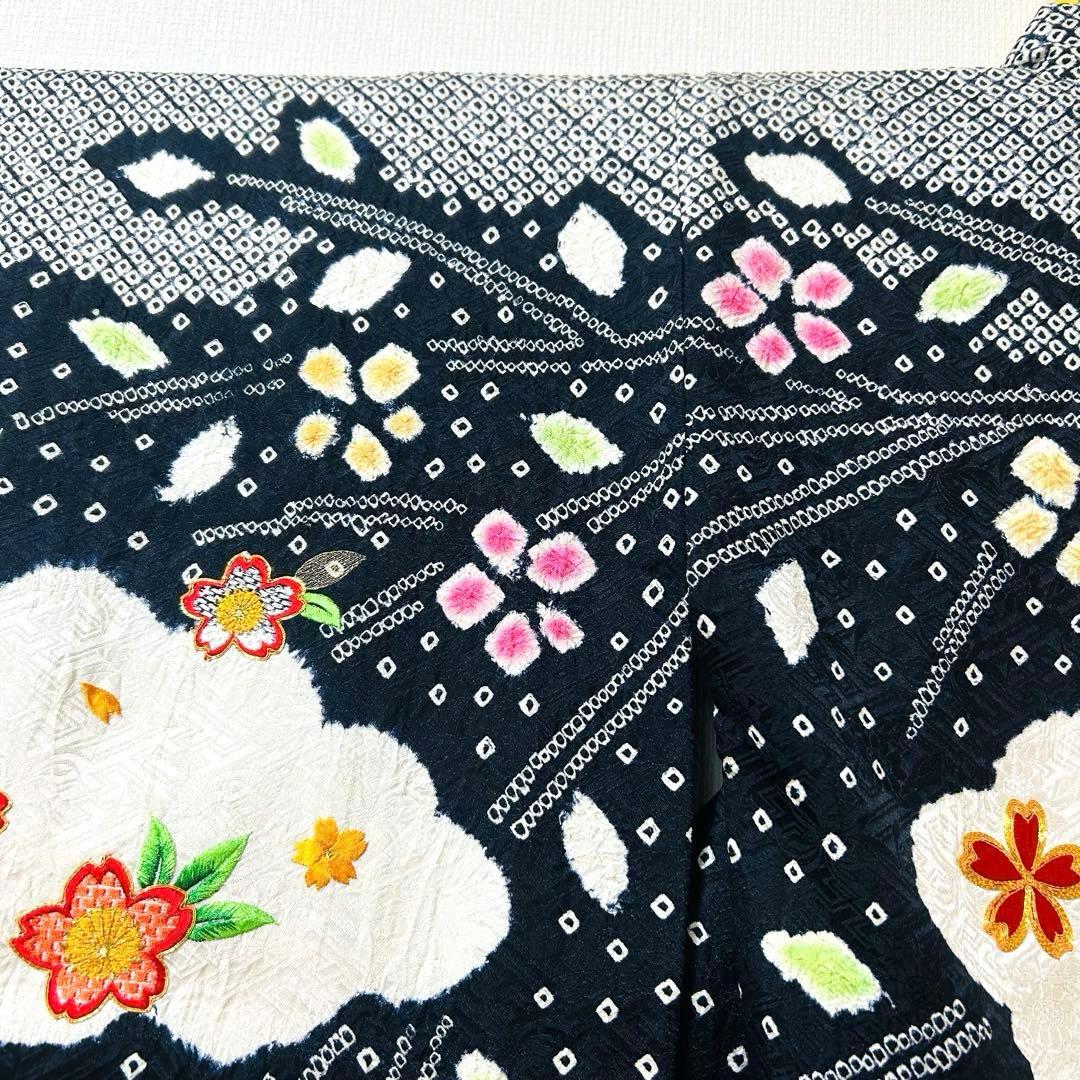 No.118 七五三　3歳 正絹着物フルセット　　総絞り