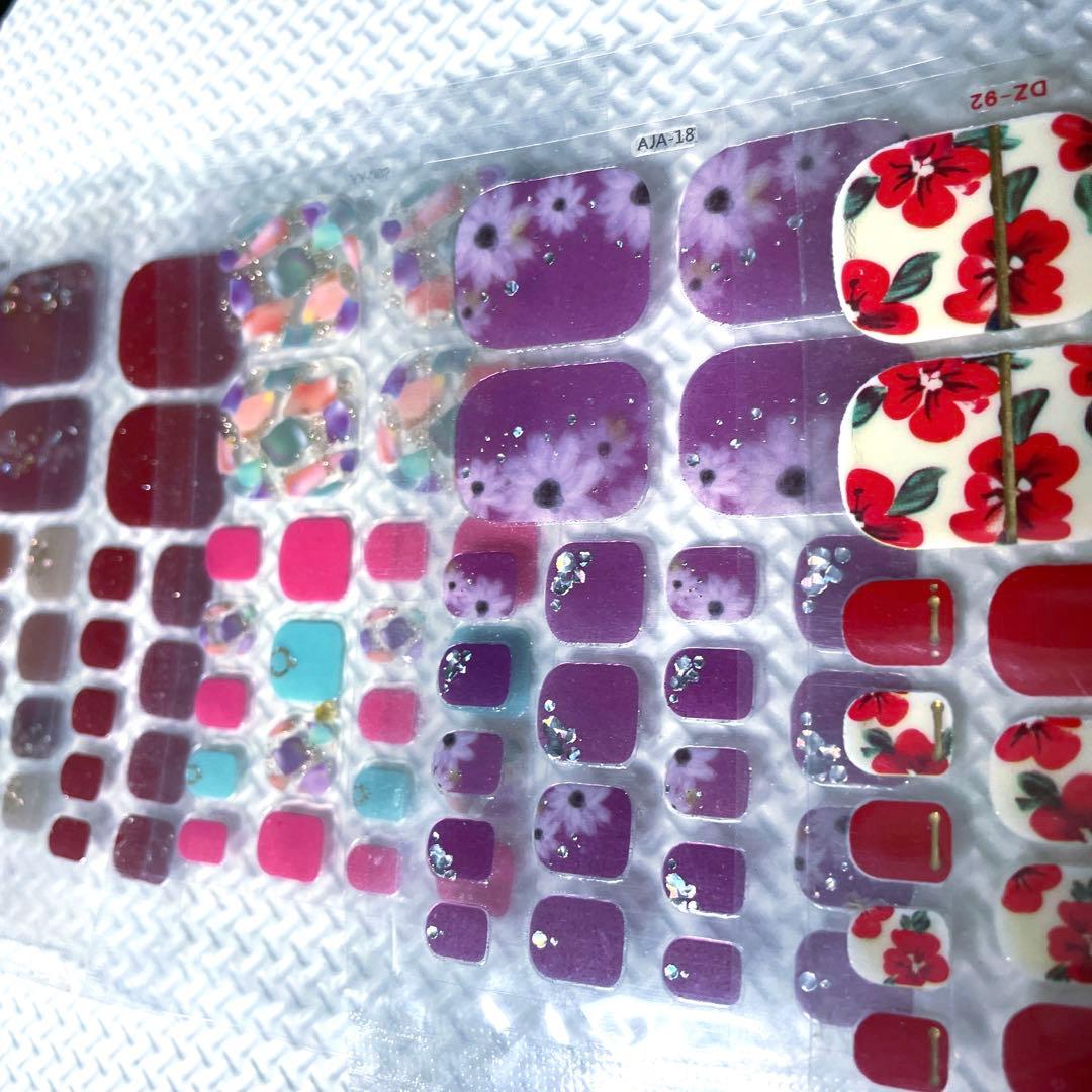 ジェルネイルシール フット数量限定3シート➕3回分(全9回分)