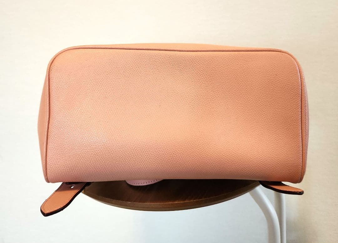 【美品】COACH レザーバックパック ダークブラウン＆ピンク