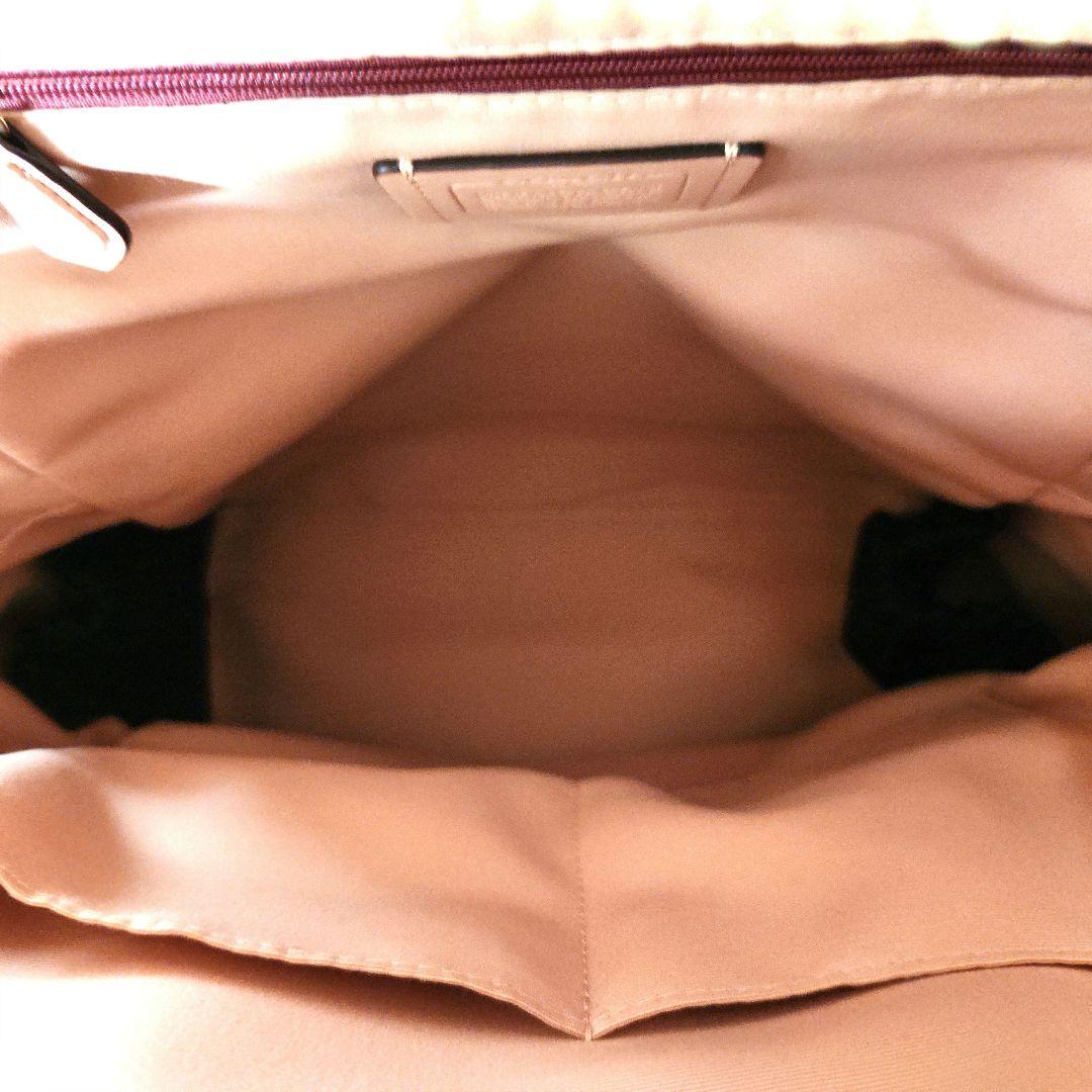 【美品】COACH レザーバックパック ダークブラウン＆ピンク