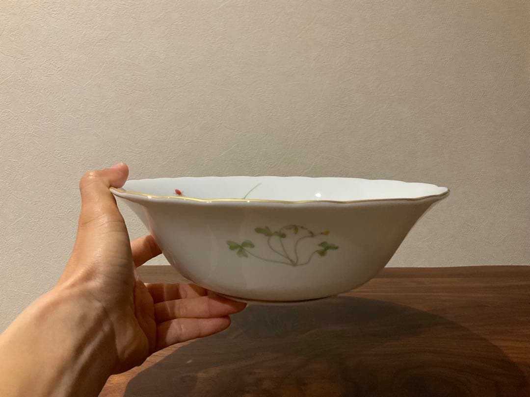 ☺️新品未使用❣️香蘭社 花柄 金色縁取り 大鉢1+中鉢5 切立鉢