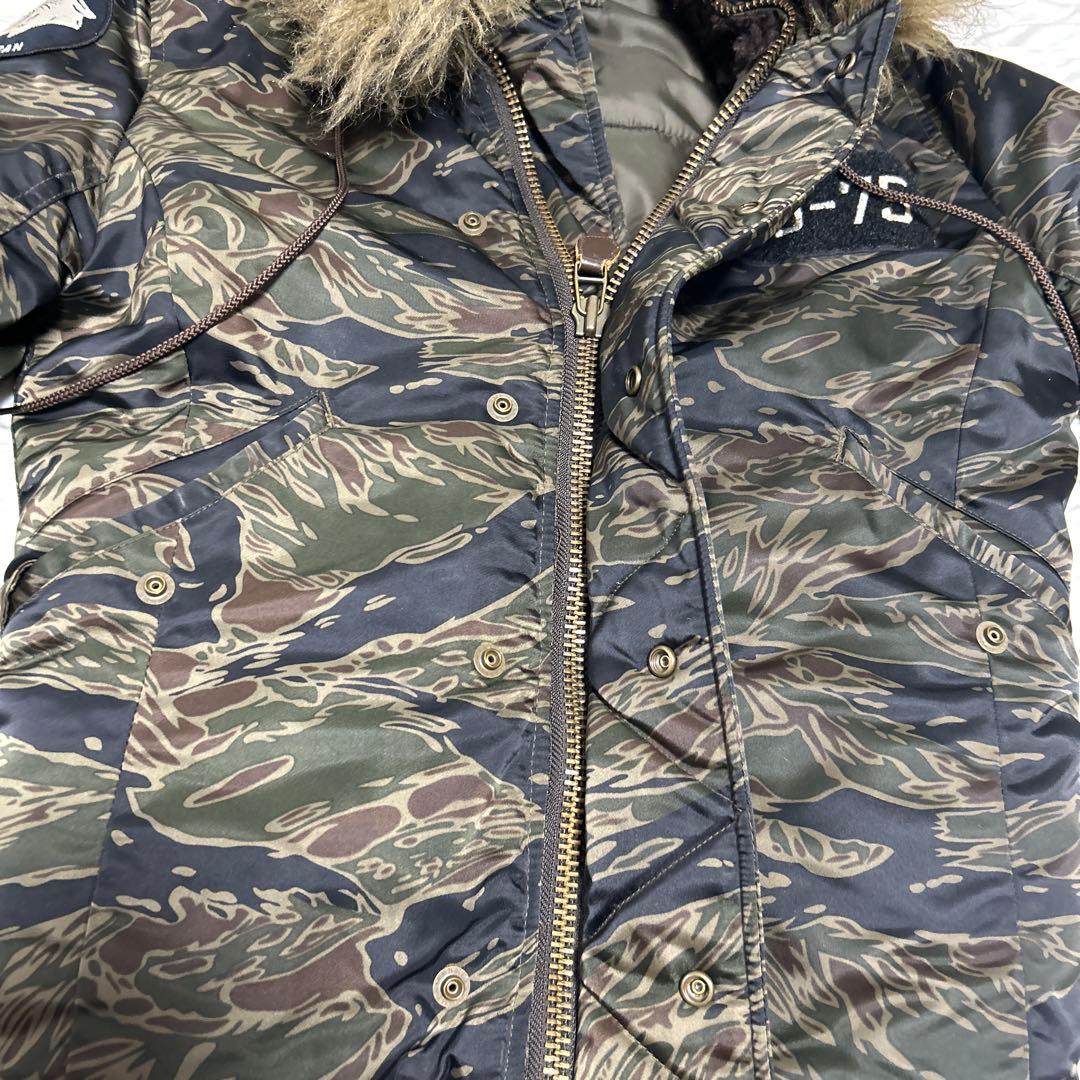 Hysteric Glamour迷彩色ファー付きミリタリージャケット