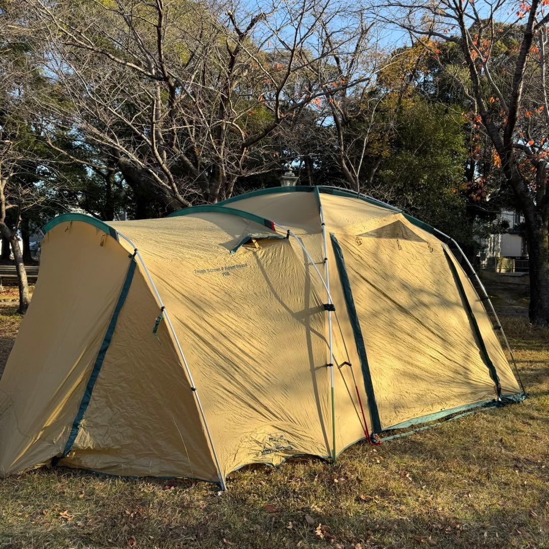 美品コールマン タフスクリーン2ルームハウス インナーマット、グランドシート付き