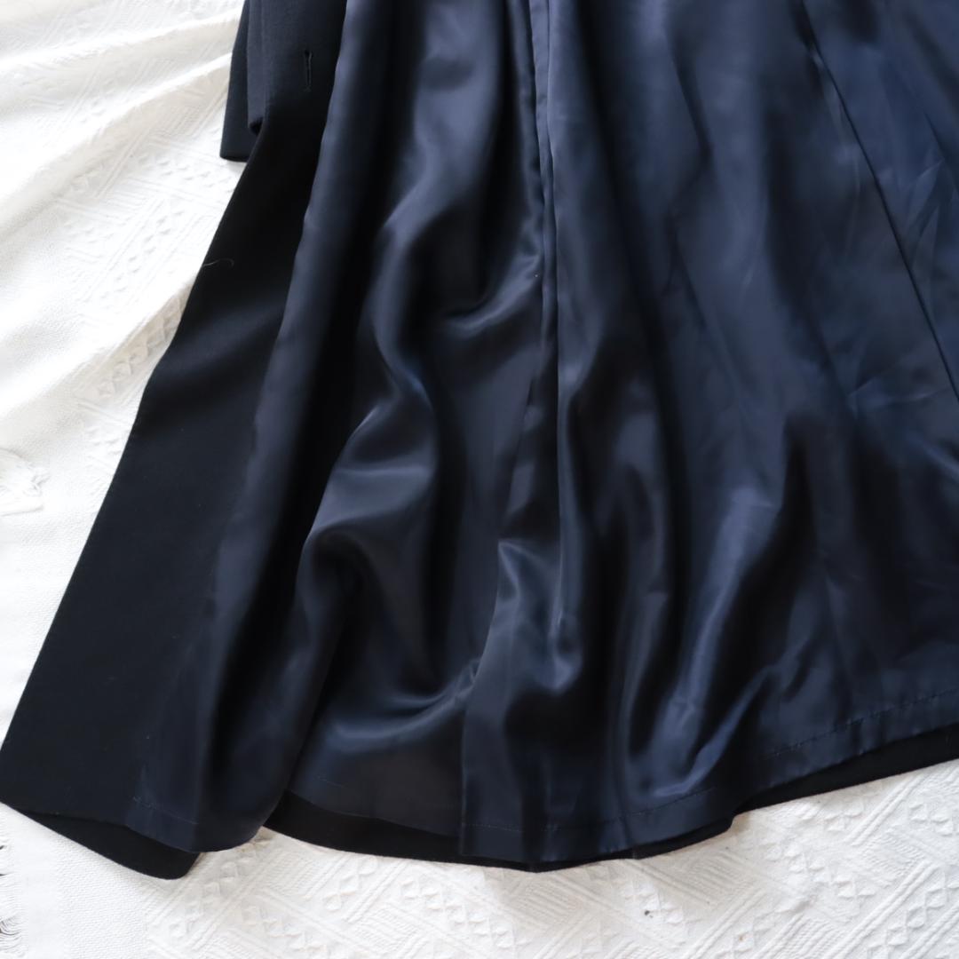 ムーンバット　高級ゼニア生地　カシミア100 マキシ丈ロングコート　ミンクファー