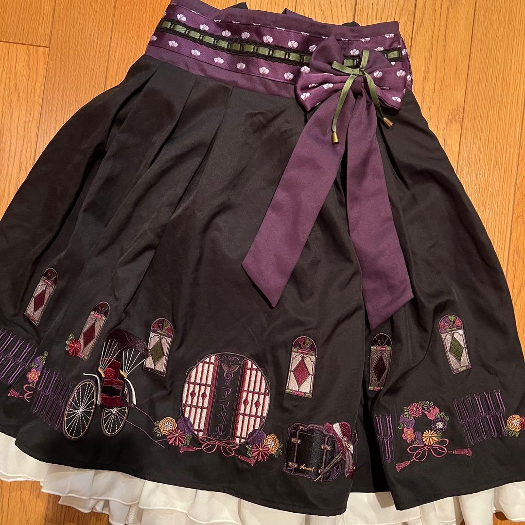 Amavel アマベル 大正浪漫の夢紀行 ミドルスカート ブラック - メルカリ