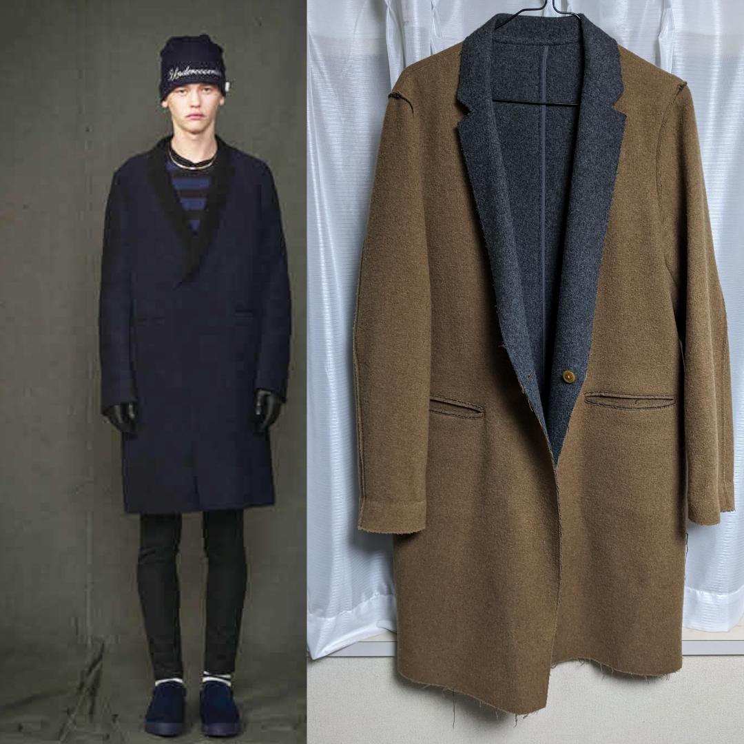 アンダーカバー 14AW 切りっぱなし ウールコート