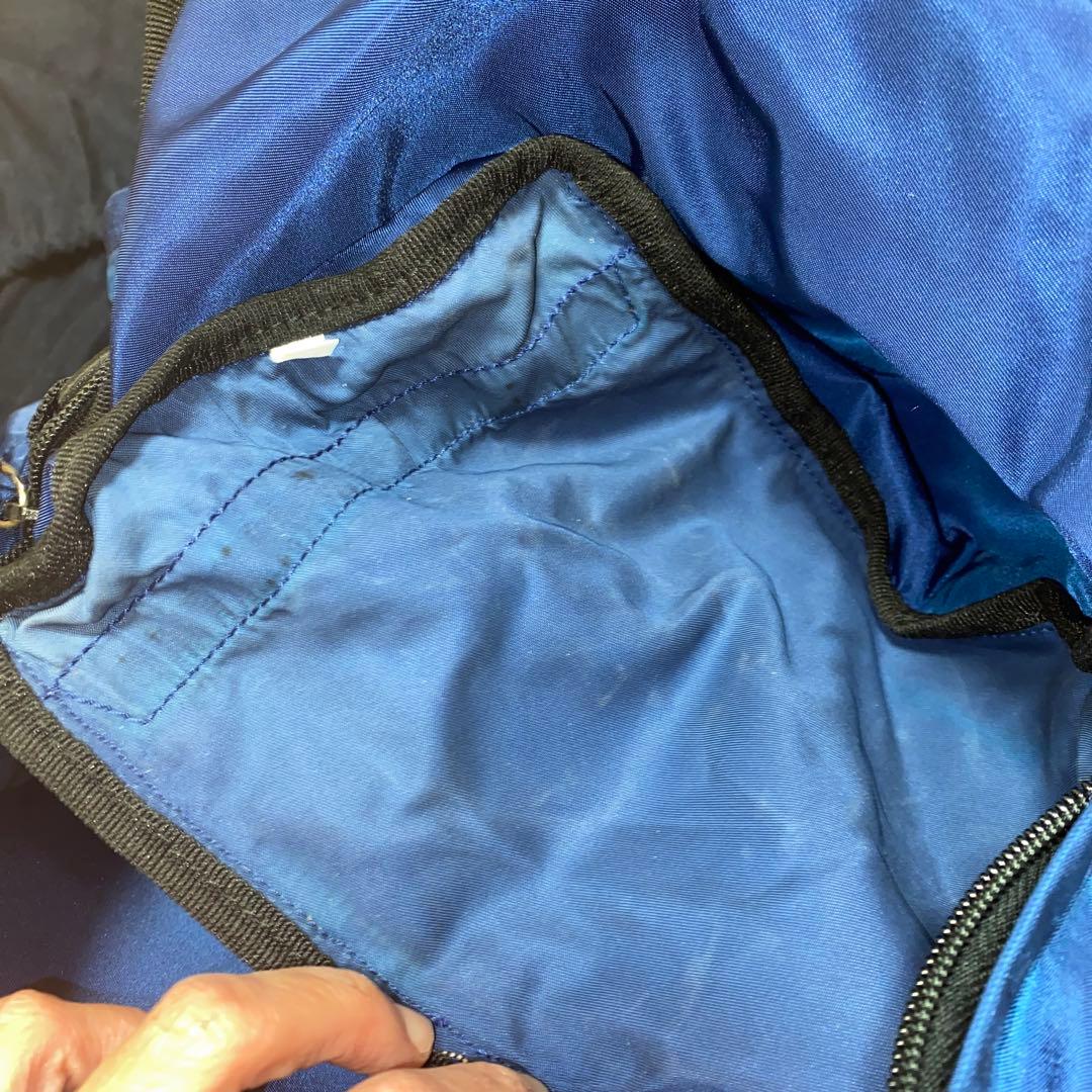 値下げ【未使用、やや難あり】PRADA 青リュック・バックパック　保存袋ステート