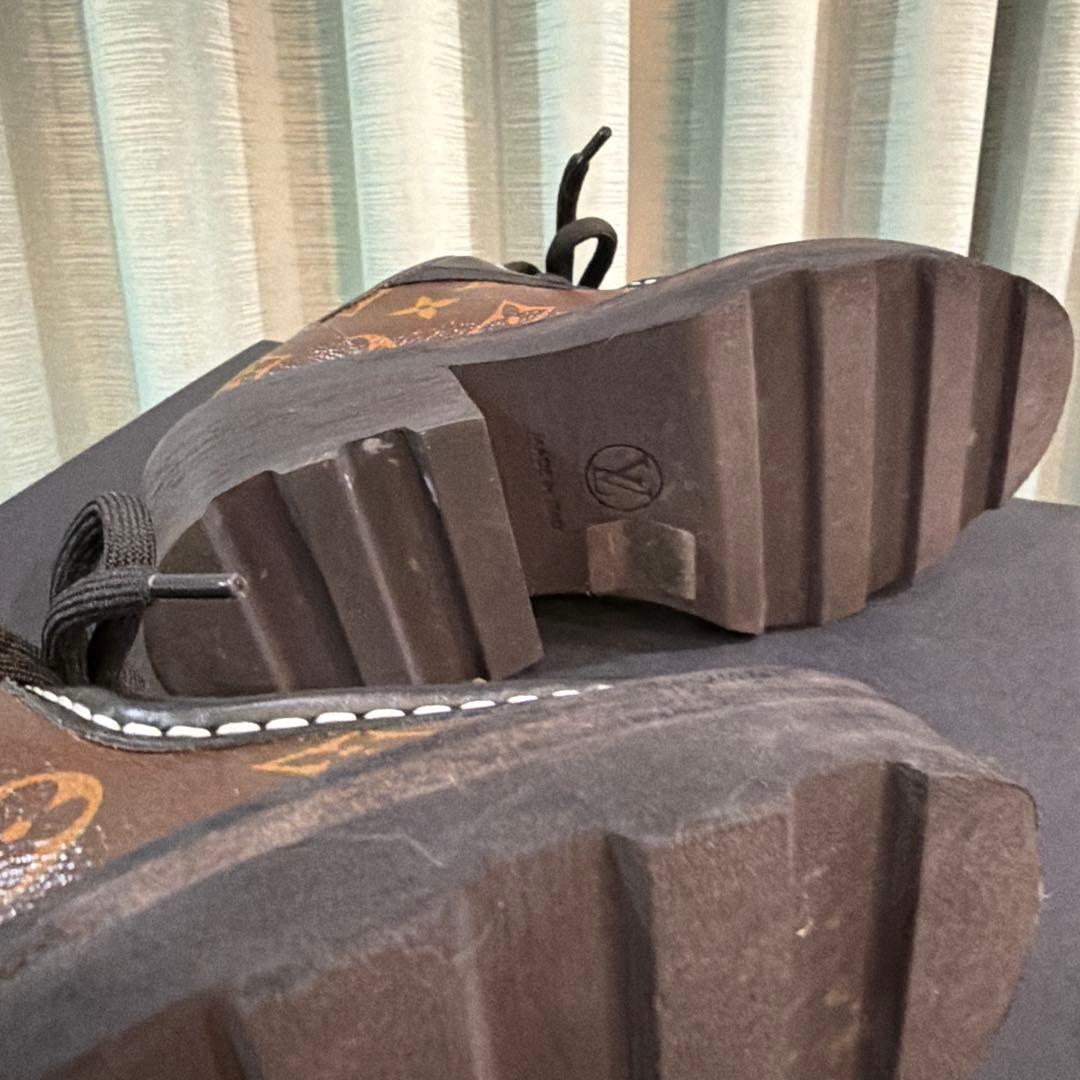 ぶ*う様 Louis Vuitton 36 モノグラムローファー厚底 百貨店