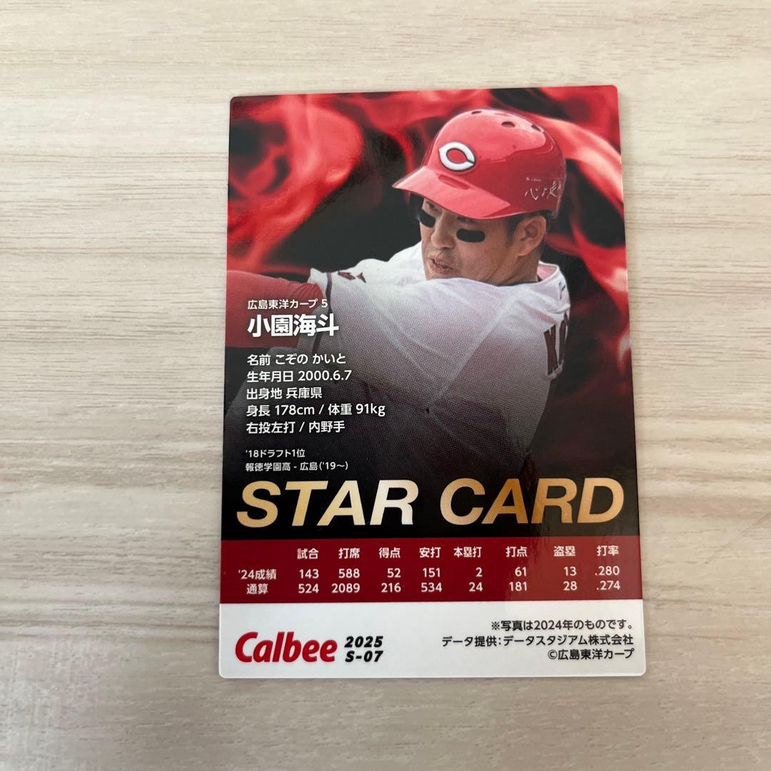 広島東洋カープ 小園海斗 スターカード 2025 金箔サイン入り - メルカリ