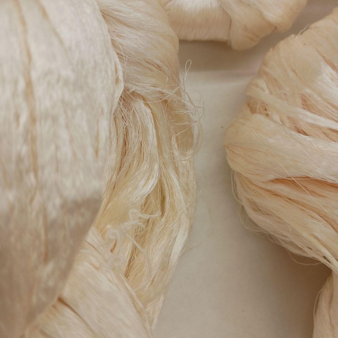 たぬき極細糸、黄色絹糸セット