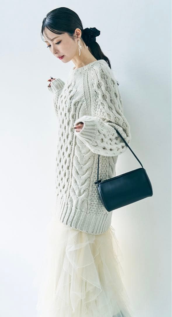 新品未使用⭐︎FRAY I.D⭐︎フレイアイディー⭐︎ケーブルニットミニワンピース