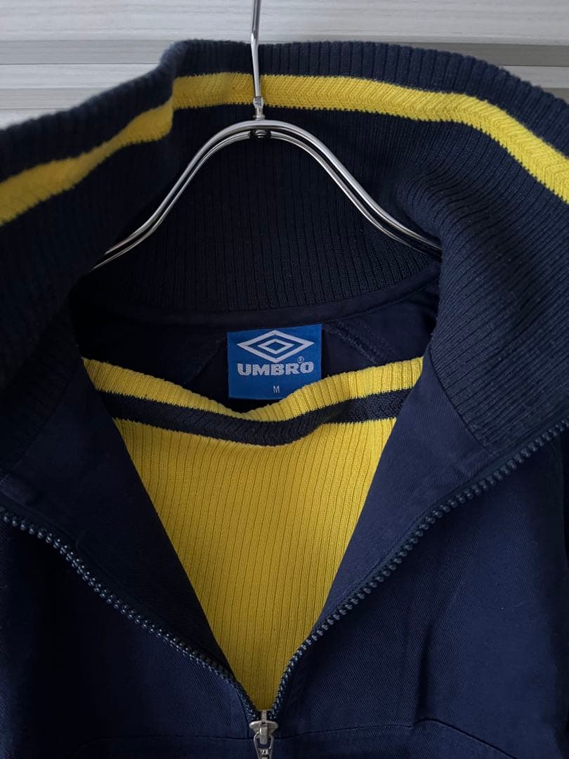 UMBRO ネイビー ハーフジップ　ドリルトップ　90s 短丈