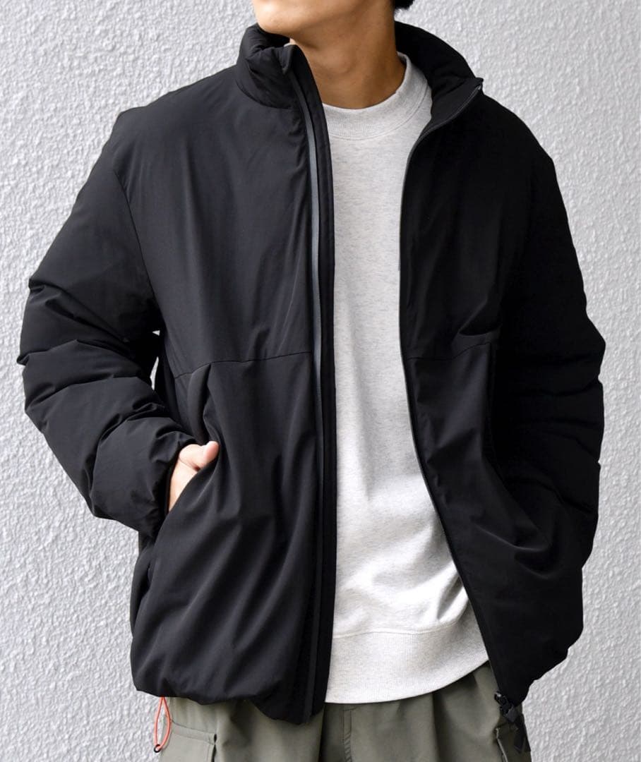 新品 SHIPS any スーパーストレッチ スタンドカラー ダウン ブルゾン