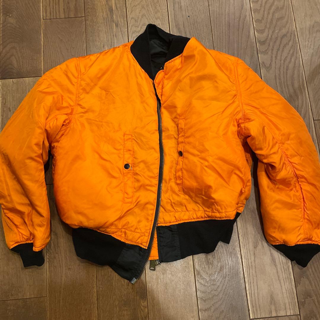 当時物 USA製 MA-1 ALPHA 90s 80s Lサイズ　ブラック