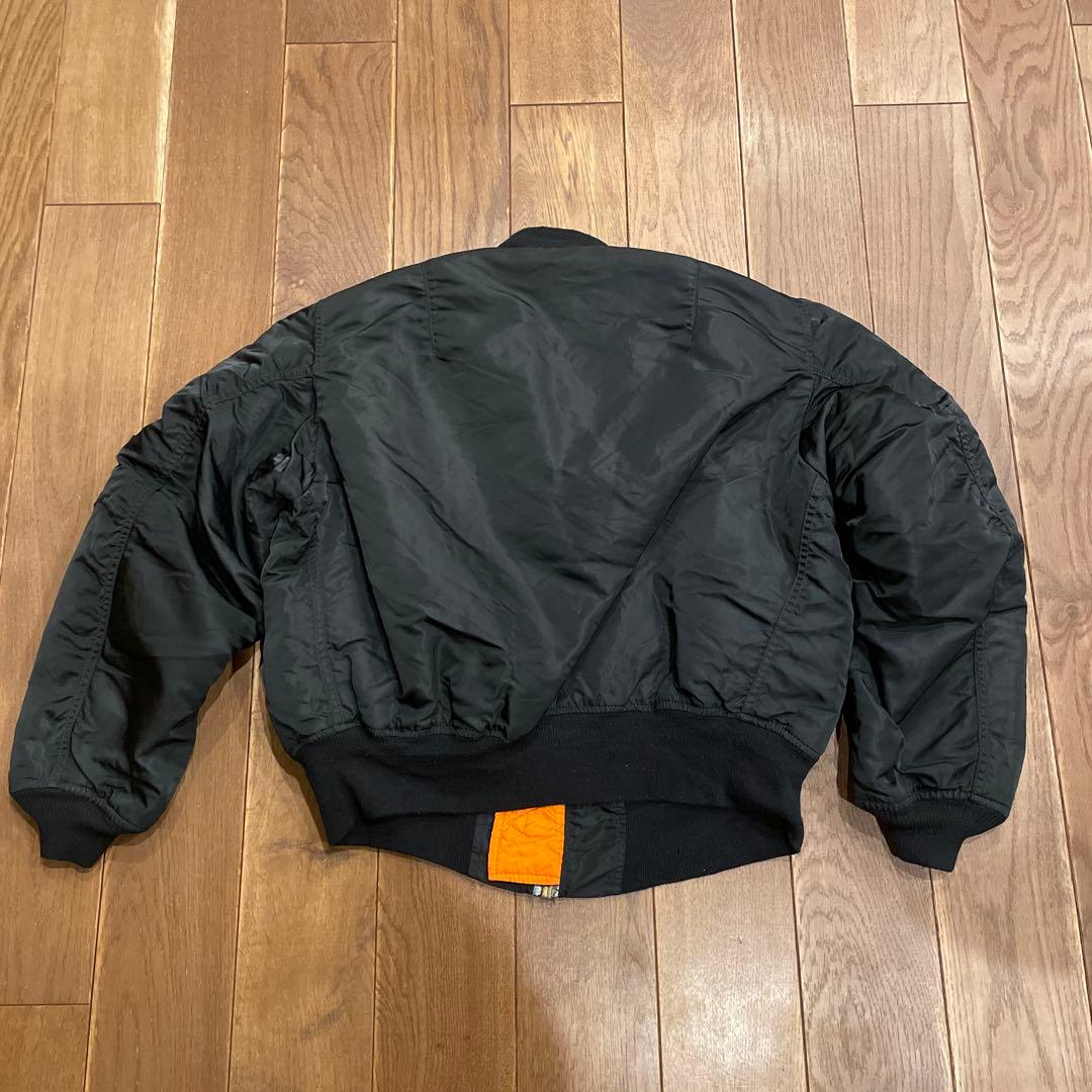 当時物 USA製 MA-1 ALPHA 90s 80s Lサイズ　ブラック