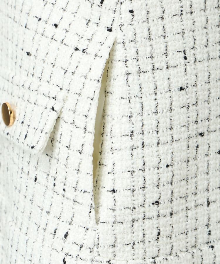 Apuweiser-riche2025冬最新ツイードプリーツジャンスカワンピーM