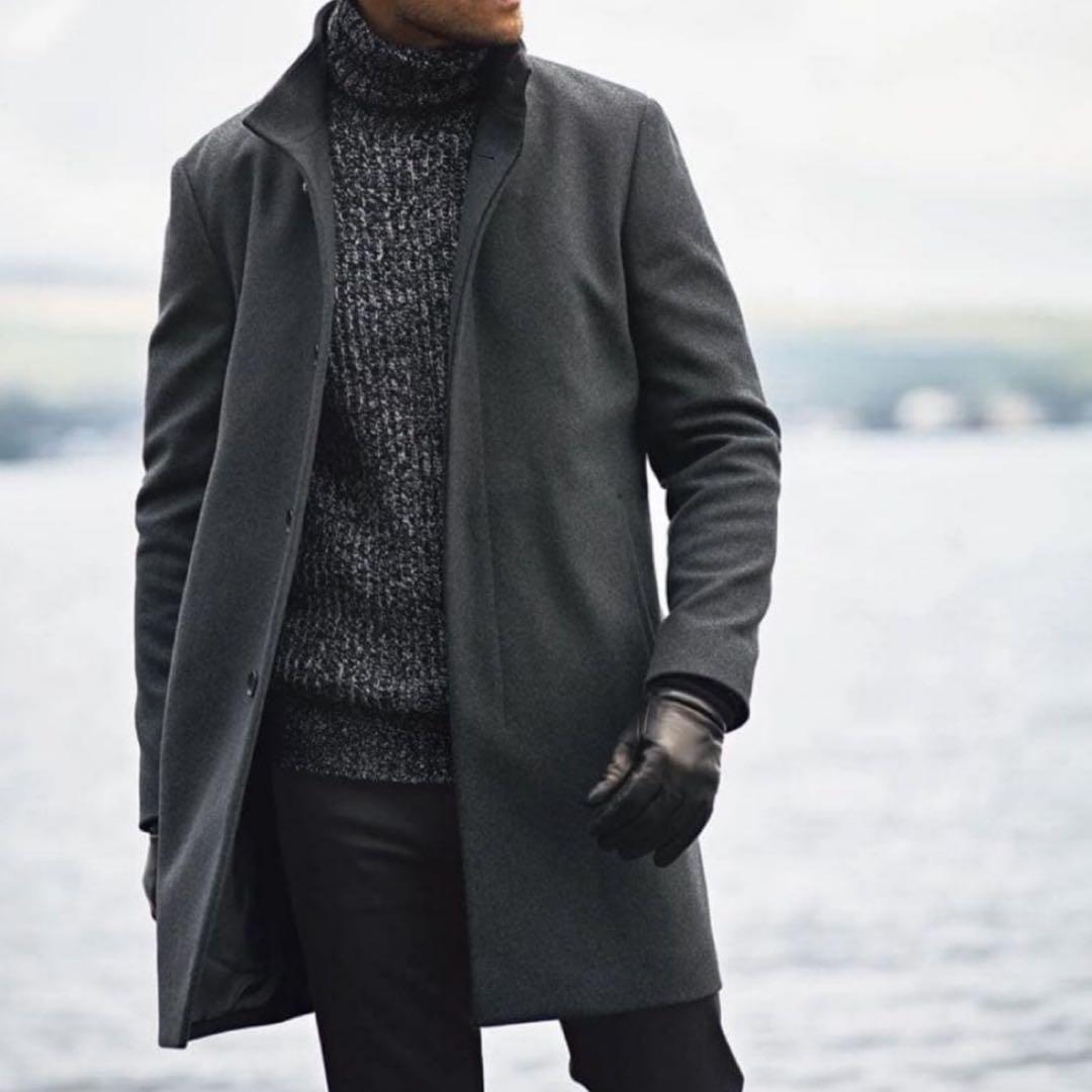 【新品未使用】セオリー　BELVIN カシミヤ混　ウール　スタンドカラーコート