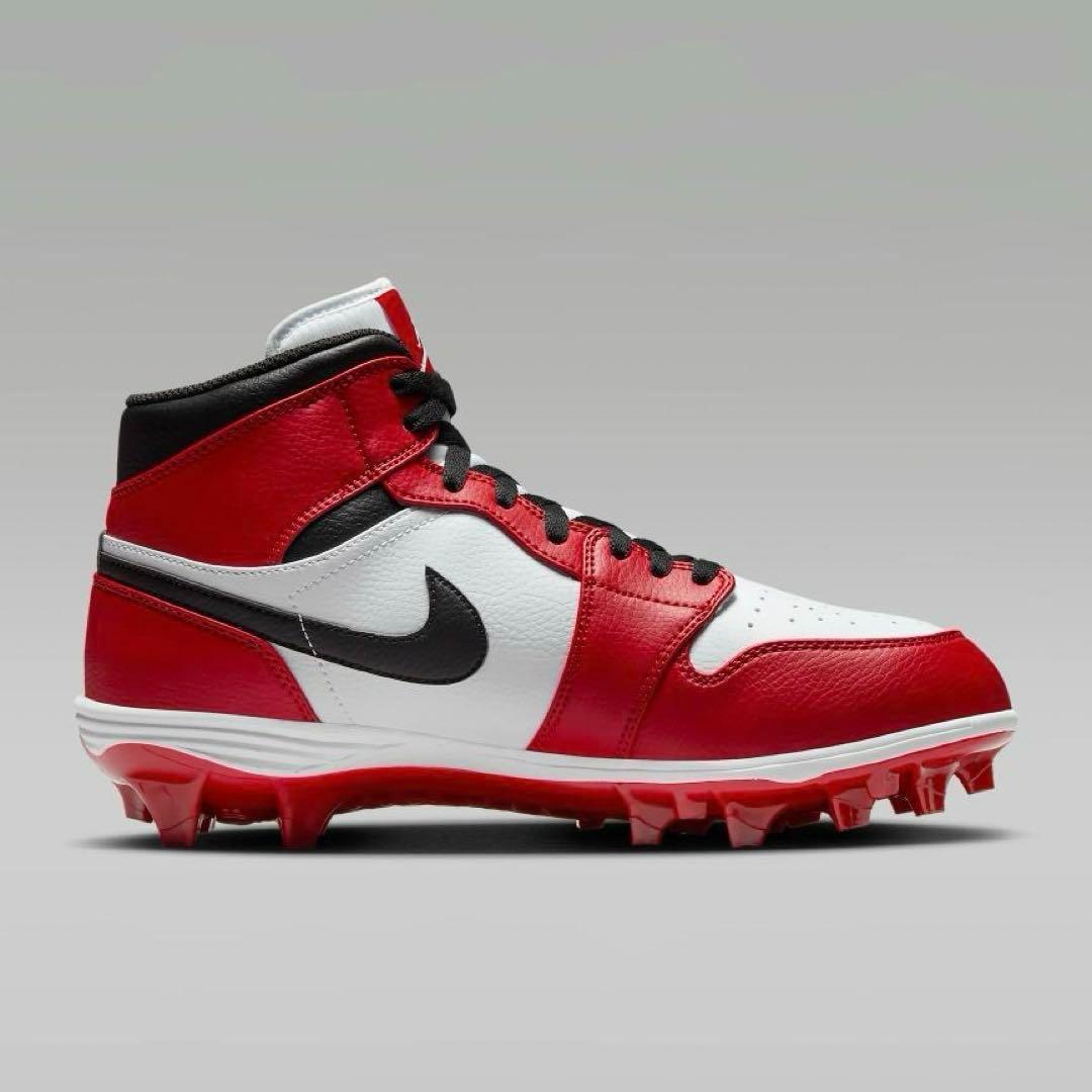 Jordan 1 Mid TD　RED　アメフト スパイク 27.0cm　Ｖ