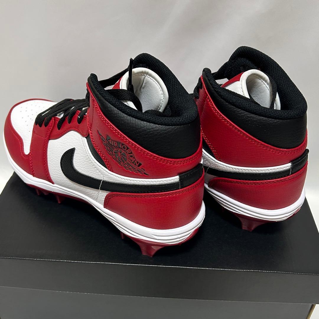 Jordan 1 Mid TD　RED　アメフト スパイク 27.0cm　Ｖ