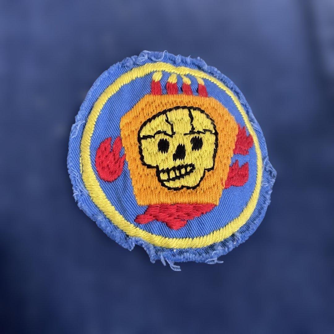 日本製　ホーンガーメント　ビンテージ加工カットデニムスウェット　セットアップ