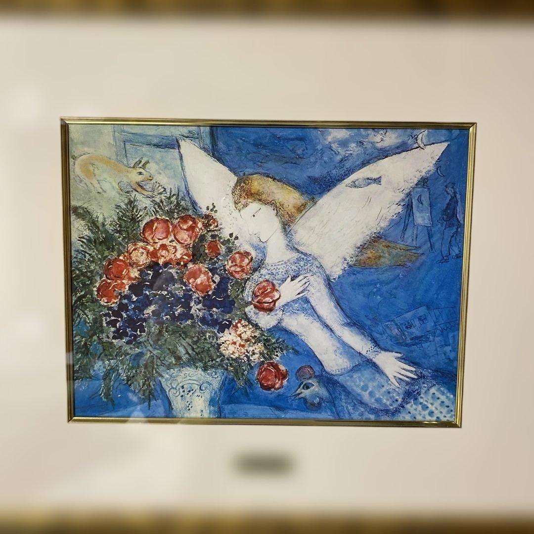 専用✴︎シャガール絵画 【ブルーエンジェル】50✖️43