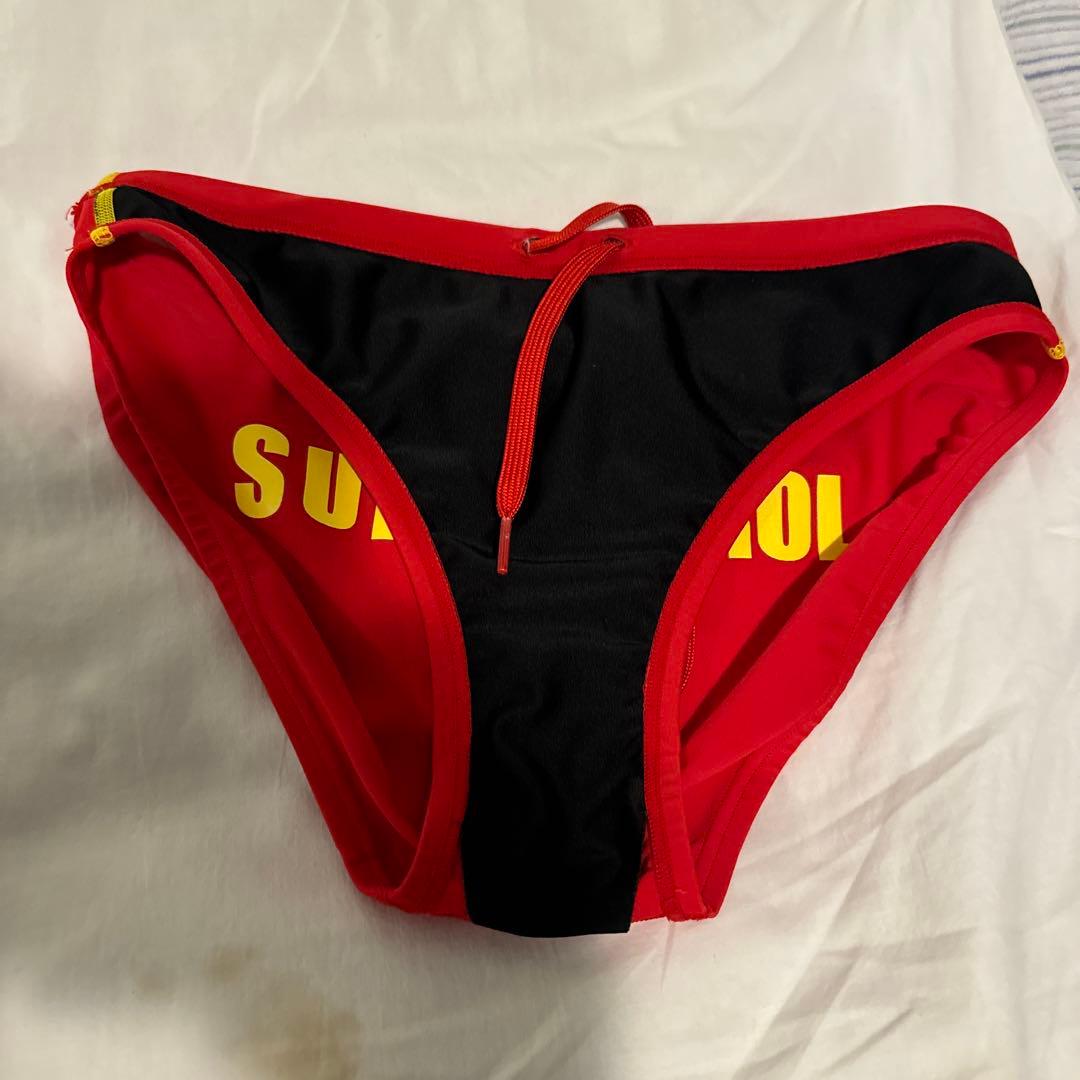 m*u様 Speedo 水着 赤 Lifesaving Japan