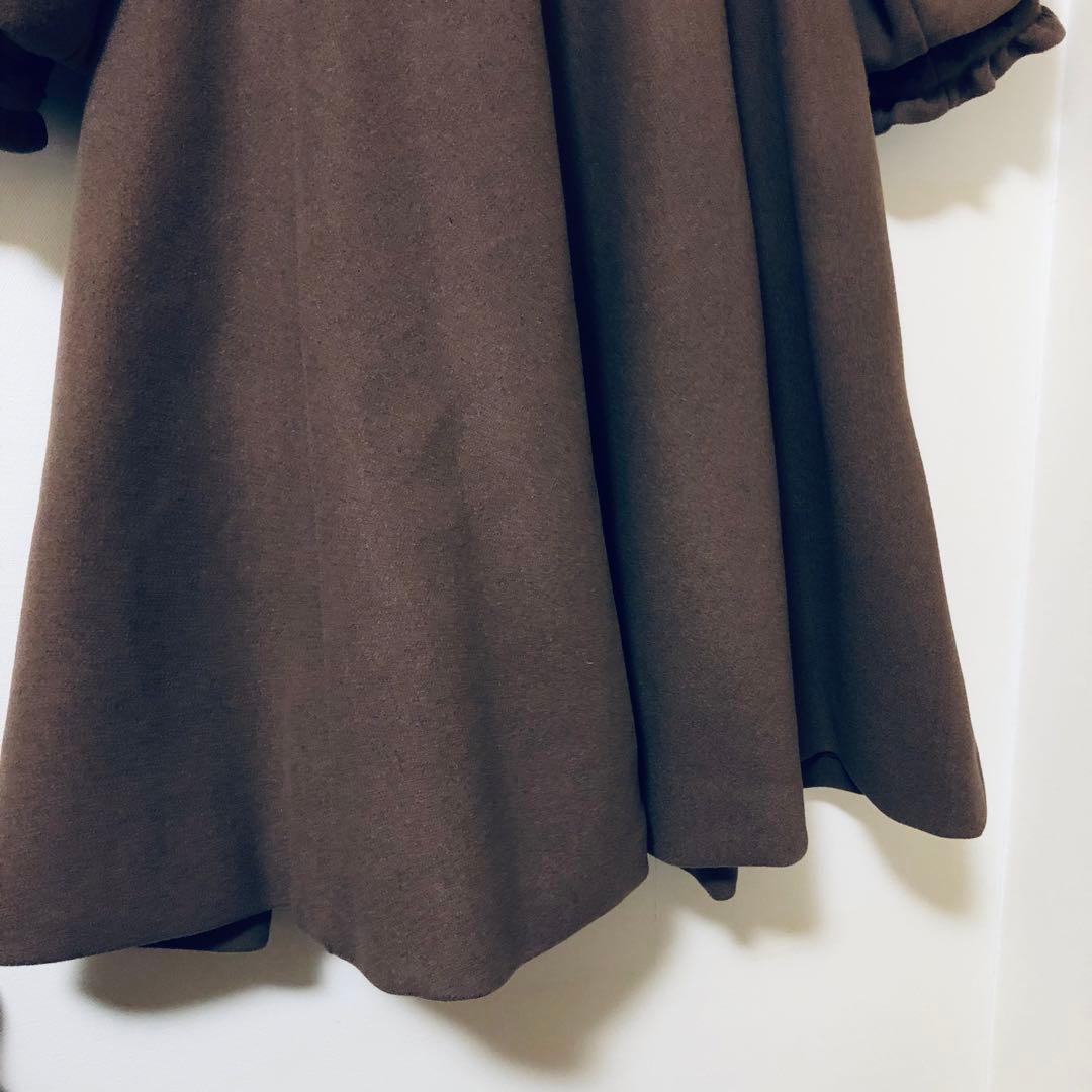 未使用品 青木美沙子 しまむら ロングコート ブラウン 3Lサイズ