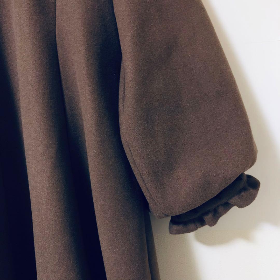 未使用品 青木美沙子 しまむら ロングコート ブラウン 3Lサイズ