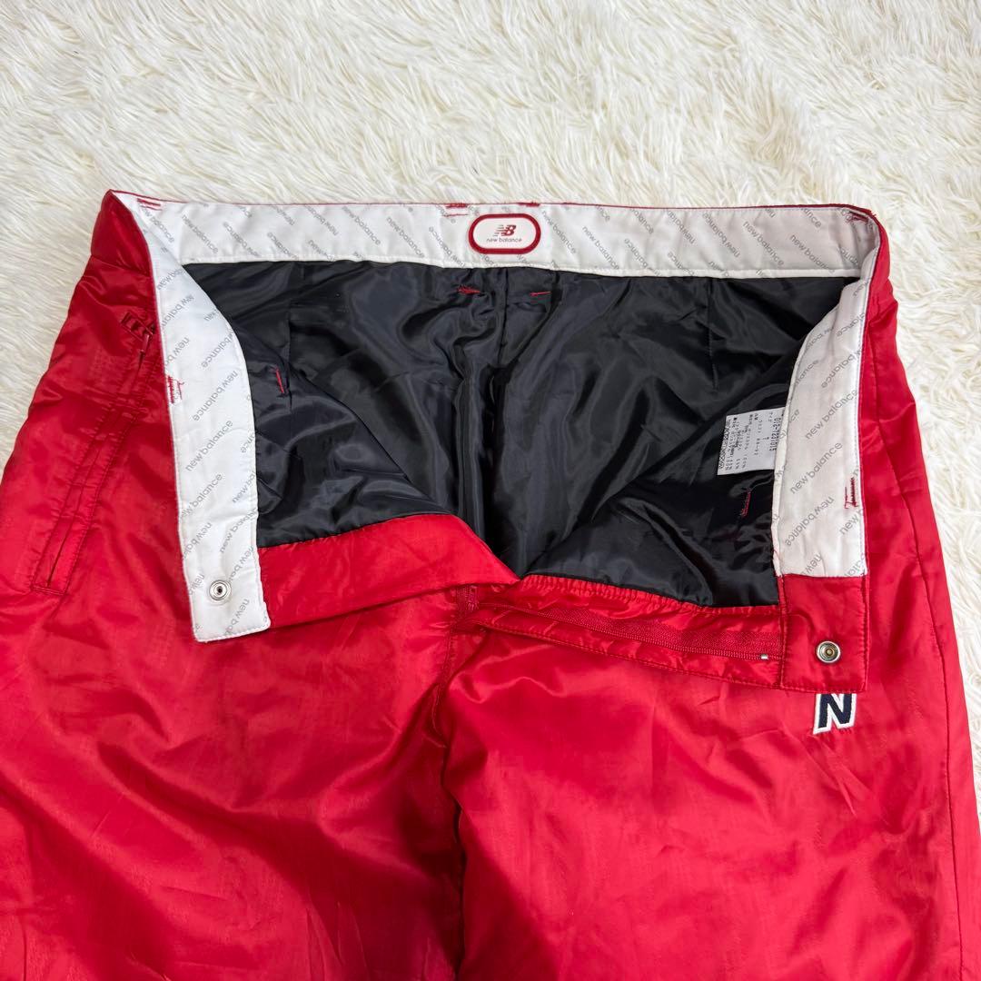 【ニューバランスゴルフ】美品 中綿 セットアップ レッド 6サイズ メンズ
