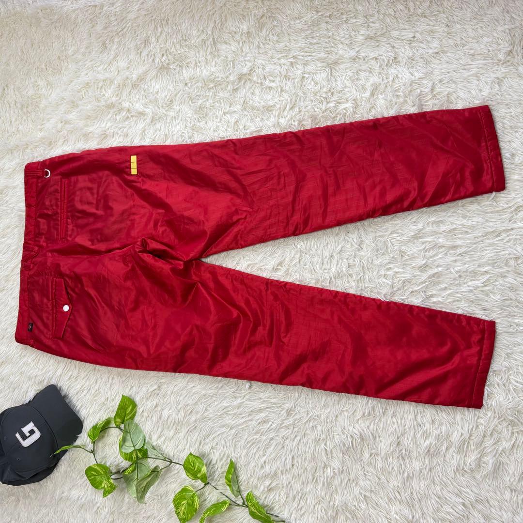 【ニューバランスゴルフ】美品 中綿 セットアップ レッド 6サイズ メンズ