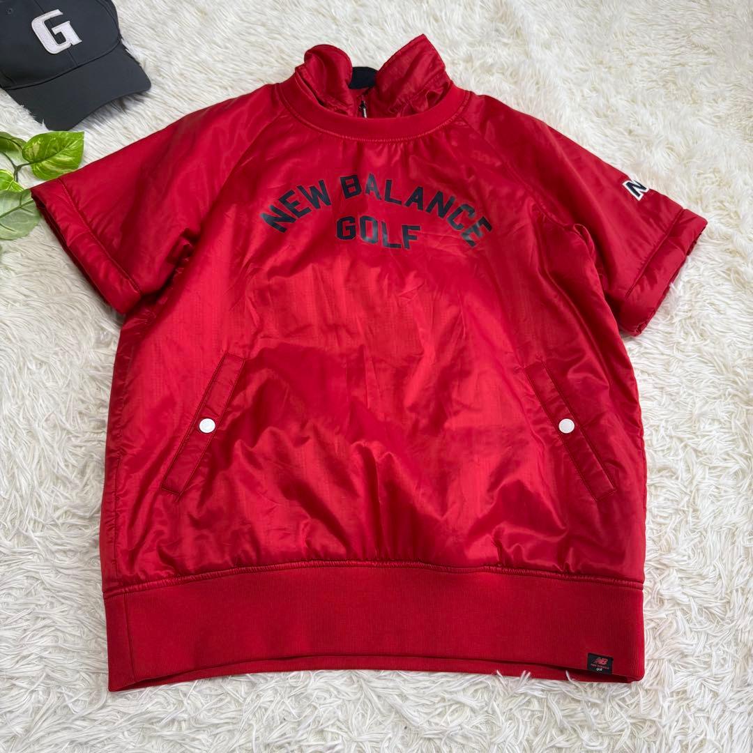 【ニューバランスゴルフ】美品 中綿 セットアップ レッド 6サイズ メンズ