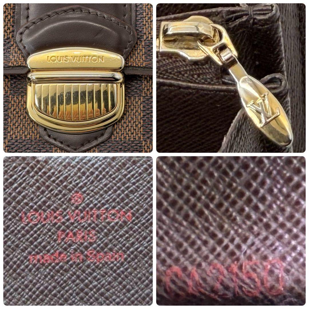 良品 ルイヴィトン ダミエ エベヌ ポルトフォイユ システィナ 財布 ブラウン