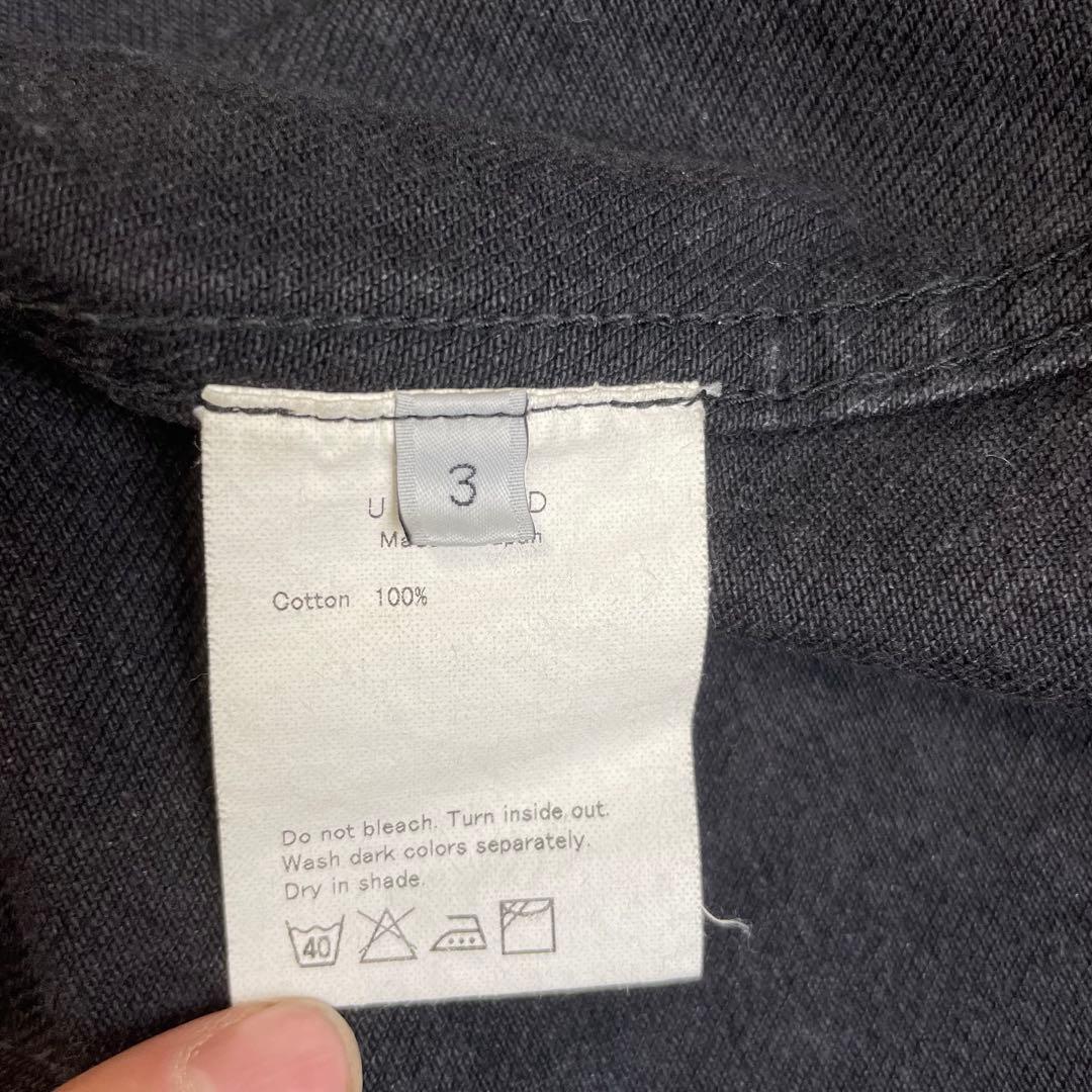 ライナー付き アンユーズド モッズコート デニム素材 ブラック サイズ3