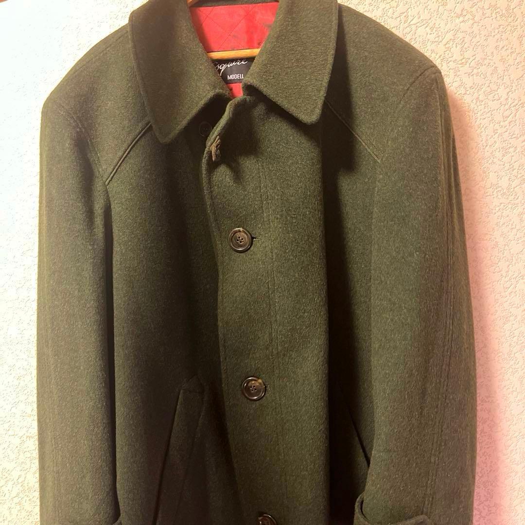 [最終割引！60%オフ！] ドイツ軍 ミリタリー ダークグリーンウールコート古着