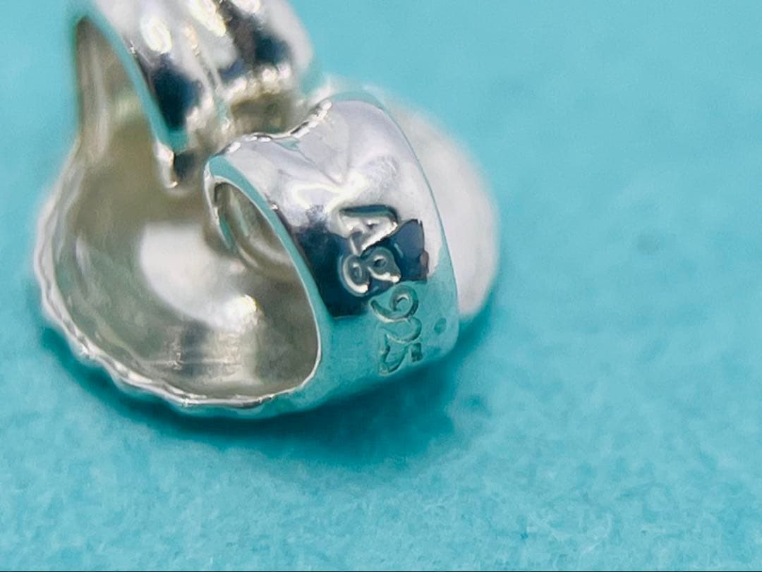 h381 ティファニー　バイザヤード　アクアマリン　ピアス　シルバー　925