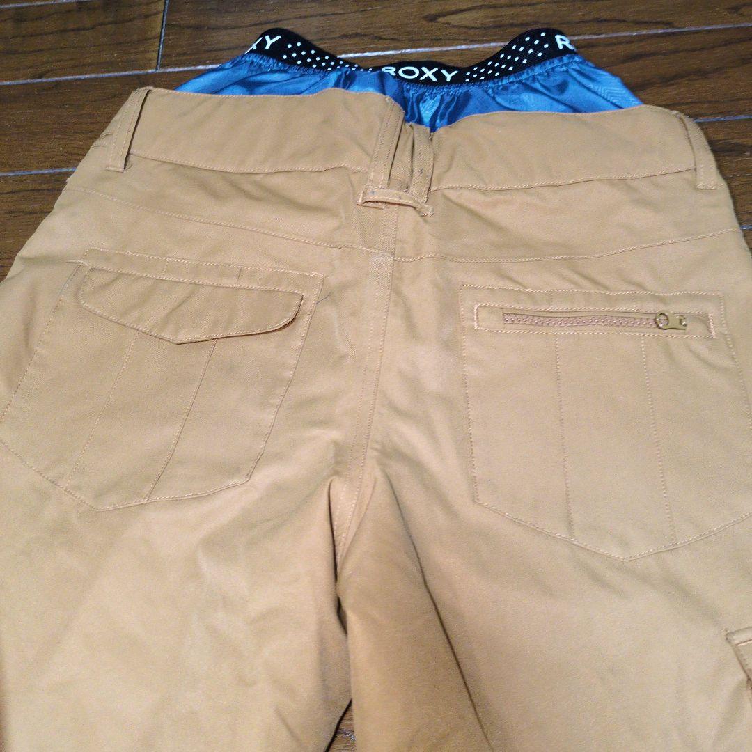 【美品】ROXY　スノボウェア　上下セット　Ｓ　カーキ　キャメルブラウン　総柄