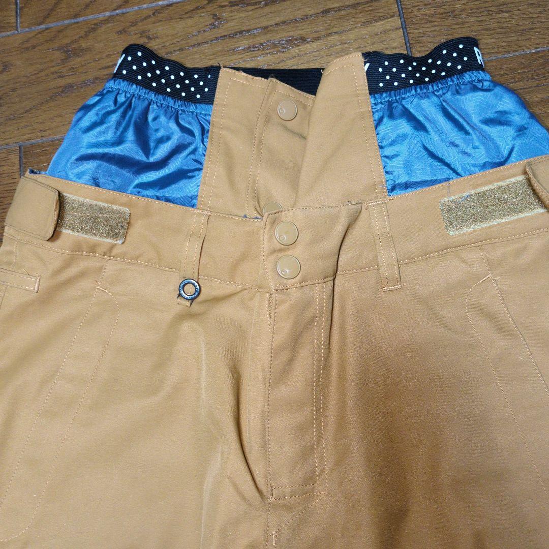 【美品】ROXY　スノボウェア　上下セット　Ｓ　カーキ　キャメルブラウン　総柄