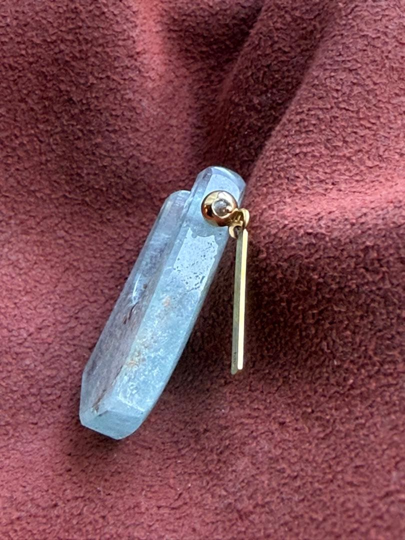 MONAKA ジュエリー　ロックピアスアクアマリン