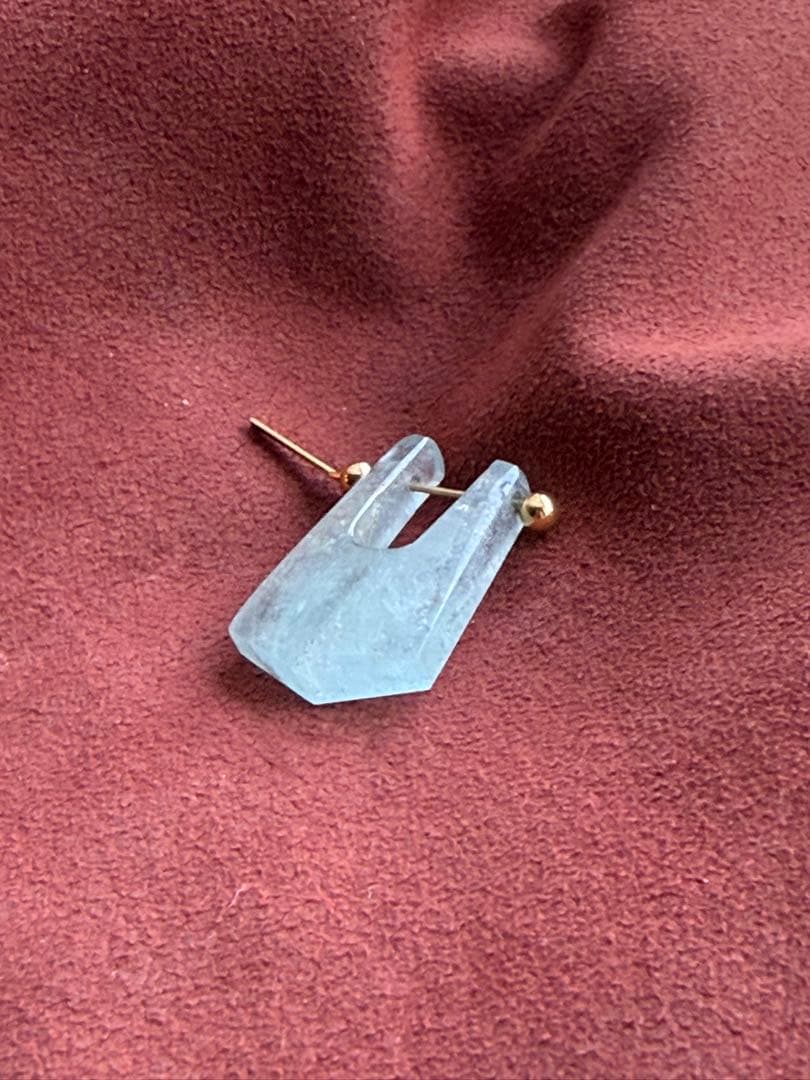 MONAKA ジュエリー　ロックピアスアクアマリン