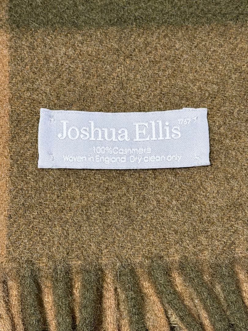 【Joshua Ellis】カシミヤ100% 大判ストール ブラウン