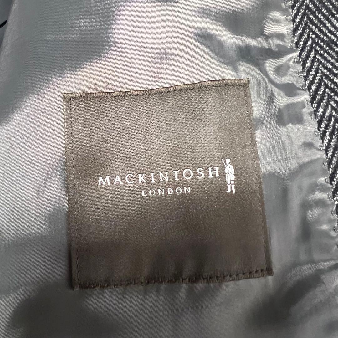 【極美品✨️】マッキントッシュロンドン ツイード ヘリンボーン柄ジャケット グレー